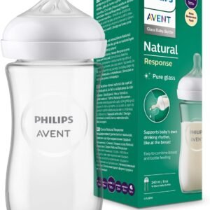 Biberon Philips Avent  en verre naturel avec tétine Responsive 240 ml