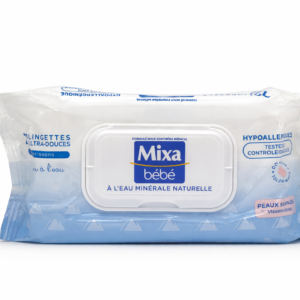 Lingette Mixa Bébé eau minérale naturel 72pcs