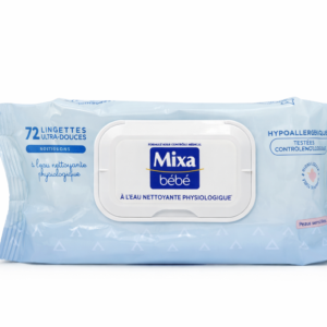 Lingettes Mixa bébé  l'eau nettoyante physiologique