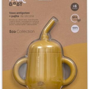 Interbaby Tasse Anti-goutte et paille pour bébé en silicone