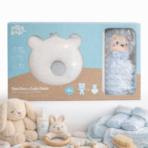 Coffret Interbaby Doudou+Coussin anti-plagiocéphalie ergonomique